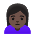 woman frowning, dark skin tone